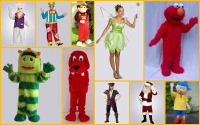 character costumes and princess costumes for kids birthday party